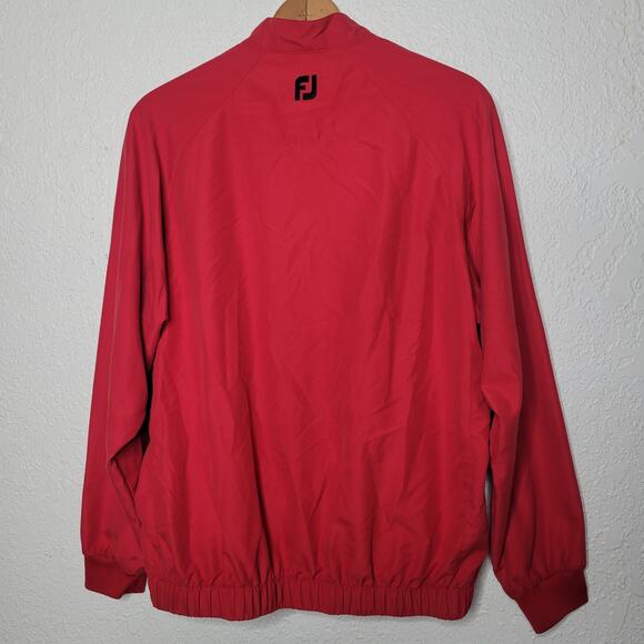 FootJoy FJ Mens Golf Long Sleeve 1/4 Button Down Windbreaker Pullover Jacket✨️M - Picture 2 of 14